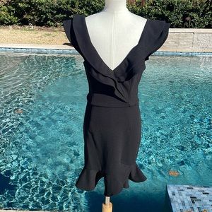 HELLO MOLLY BLACK OFF SHOULDER COCKTAIL MINI DRESS SIZE 2 - SOLD OUT